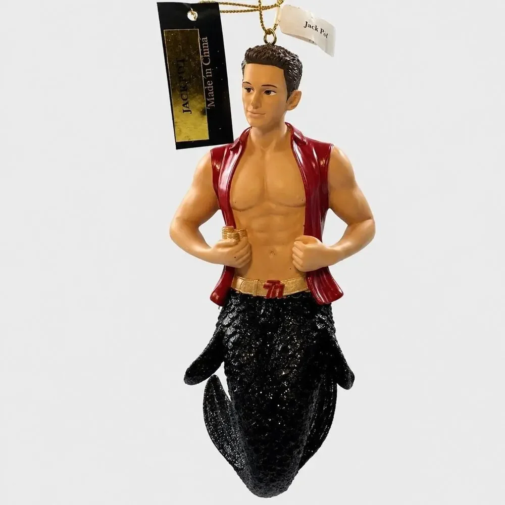 December Diamonds Jack Pot Merman Ornament 2015 Retired w Box 7